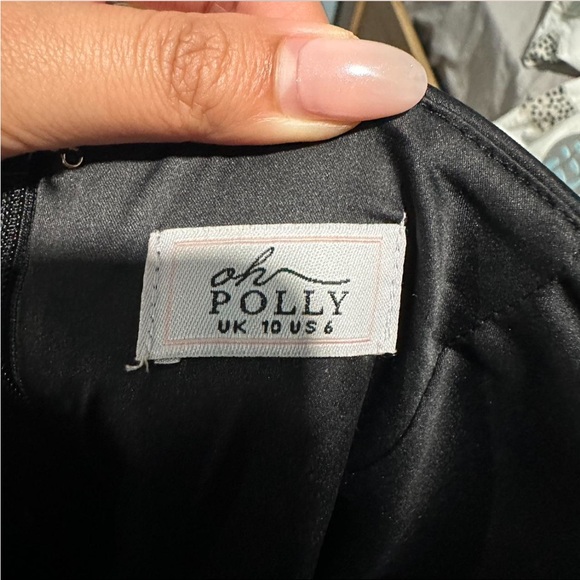 Oh Polly Black One Shoulder Corset Mini Dress - Picture 3 of 3